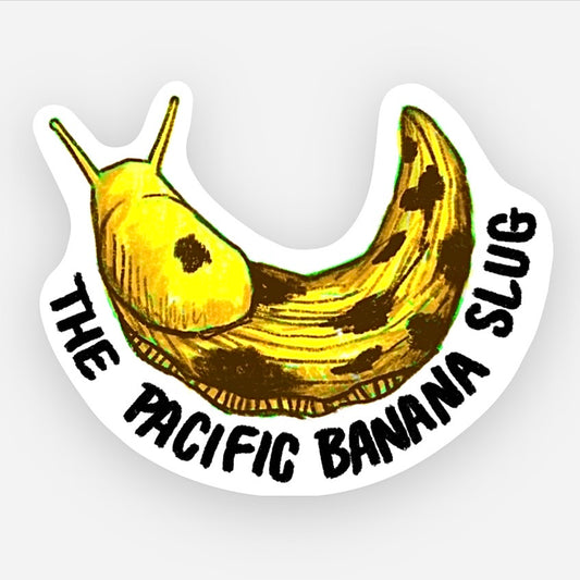 Pacific Banana Slug Vinyl Sticker